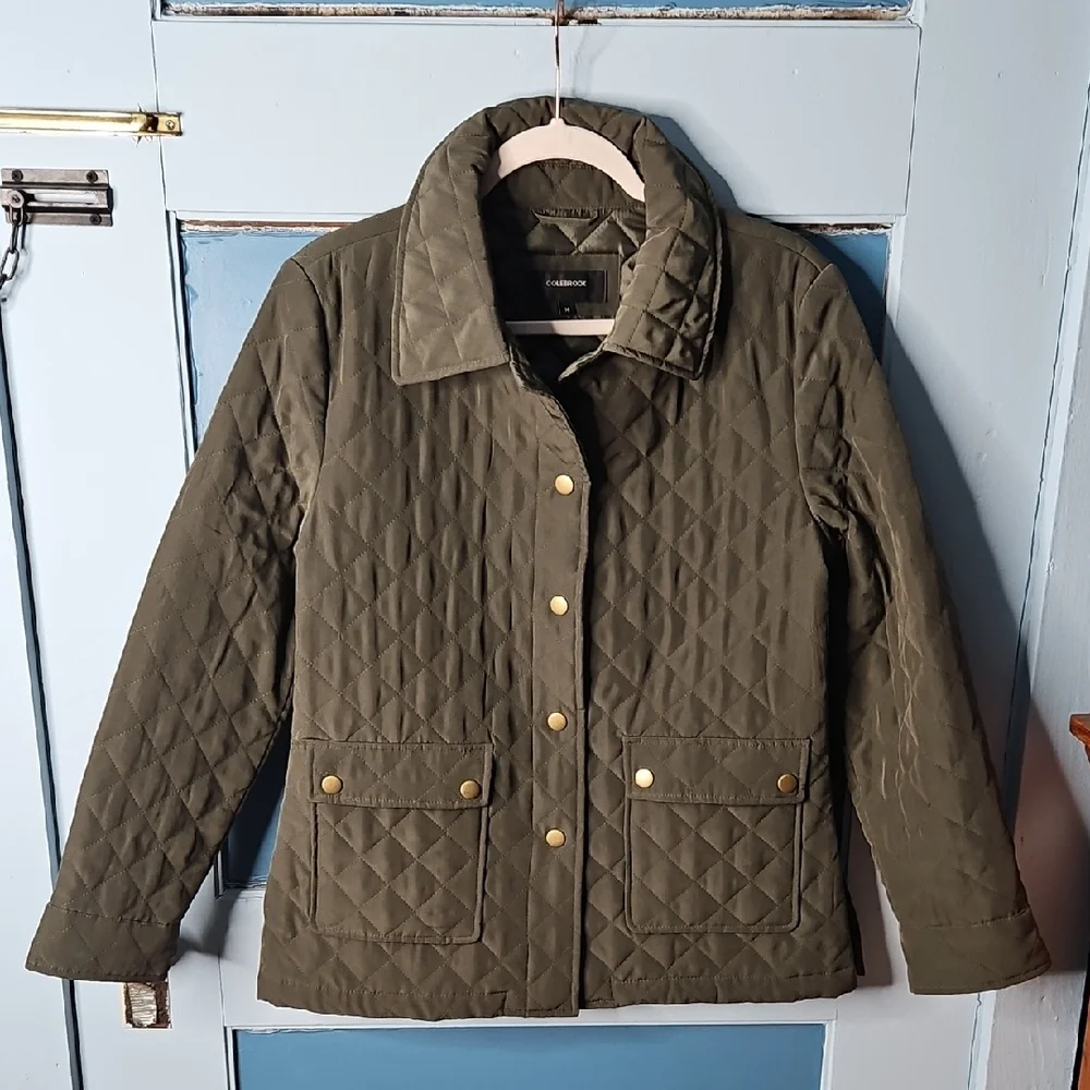 Colebrook Women's Quilted Jacket - Olive Green Medium - Picture 2 of 12